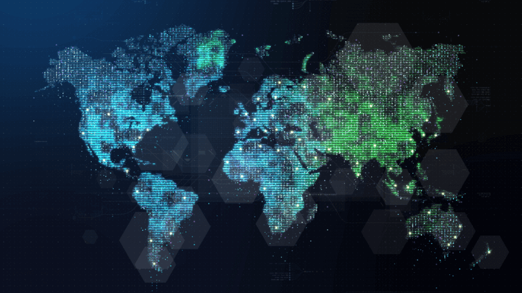 Digitized global map
