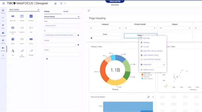 ibi WebFOCUS 9.1 Interactions screenshot