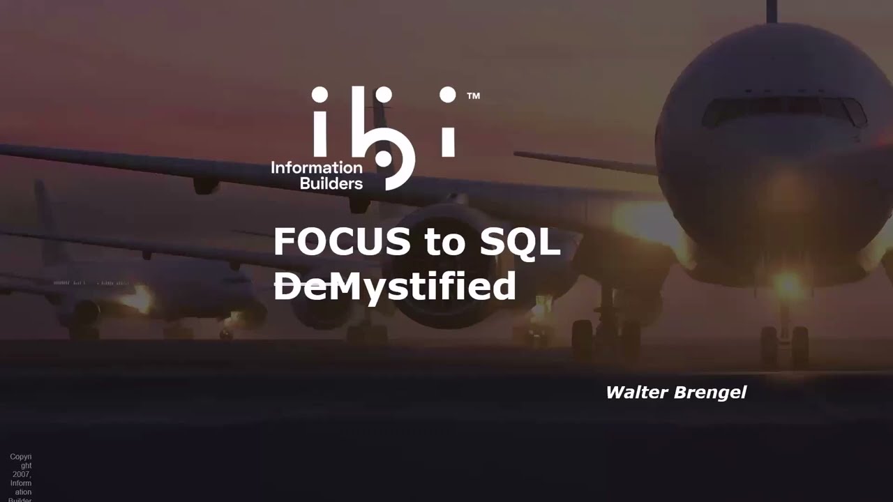 2024 August FOCUS Friday: FOCUS to SQL Demystified; an Introduction to Designer Pages Part II