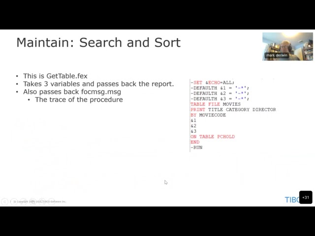 FOCUS Fridays VUG - Virtual Fields, Multiverb-less Requests, and Distributed MAINTAIN - Using CALL